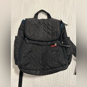 Black padded diaper bag